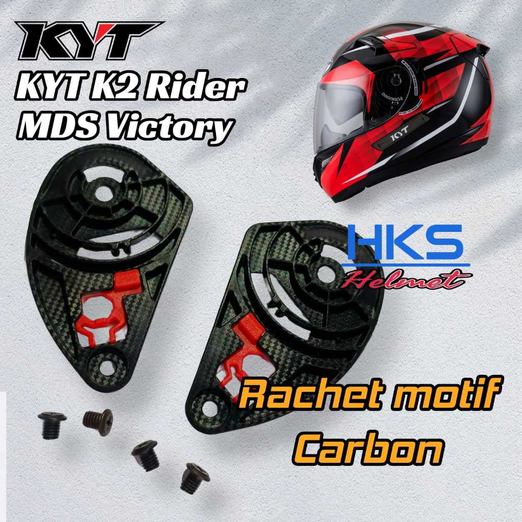 Rachet Kaca Helm KYT K2 Rider Carbon Set MDS Victory