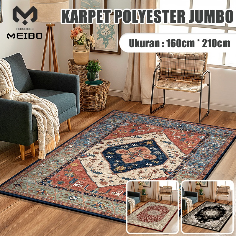 Karpet Turkey Import Polyester / Karpet Lantai Eropa 210*160cm / Karpet Turkey Bermotif / Tikar Karp