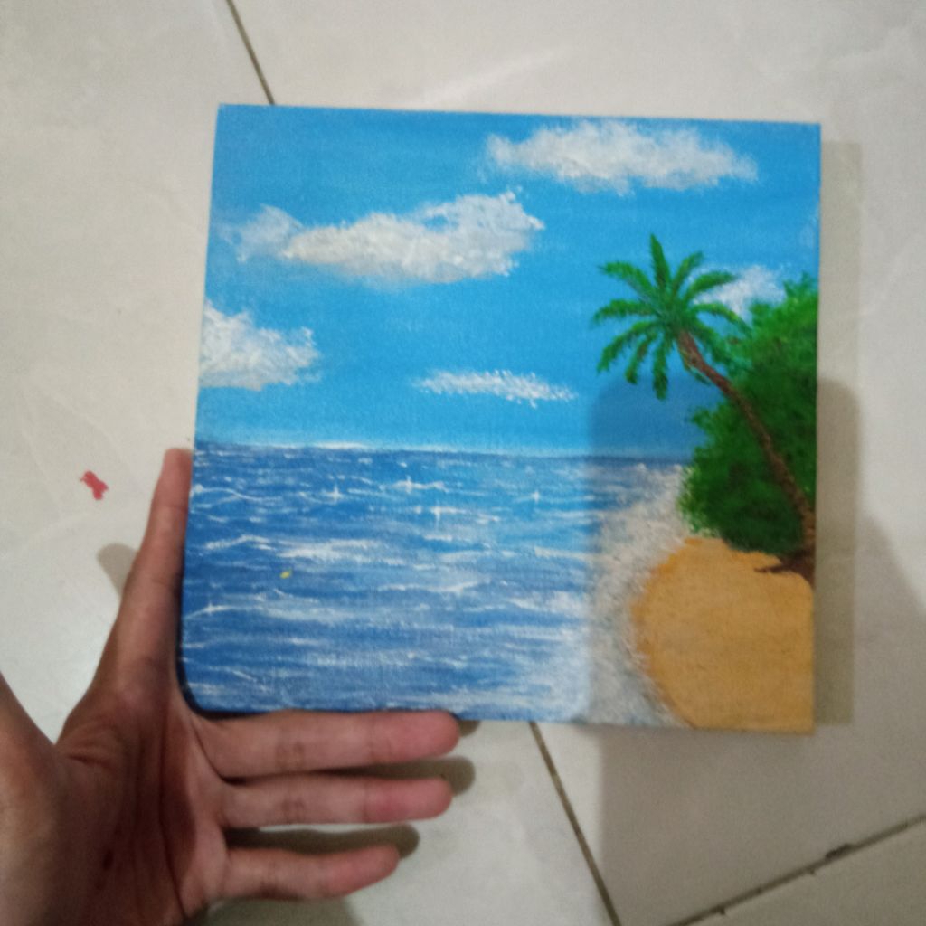 lukisan pemandangan pantai