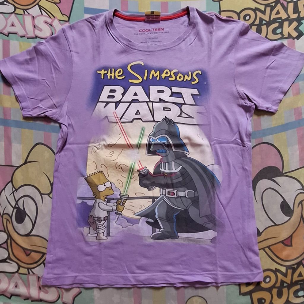 Kaos The Simpsons Star Wars Bart Wars Ungu Cool Teen Preloved