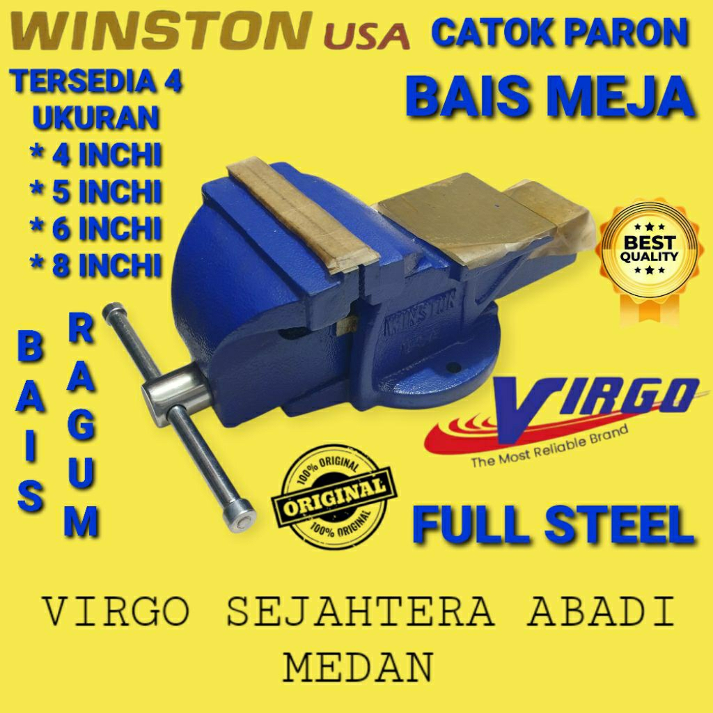 BAIS DUDUK MEJA RAGUM CATOK PARON BENCH VICE TANGGEM MEJA VISE PENAHAN PENJEPIT WINSTON