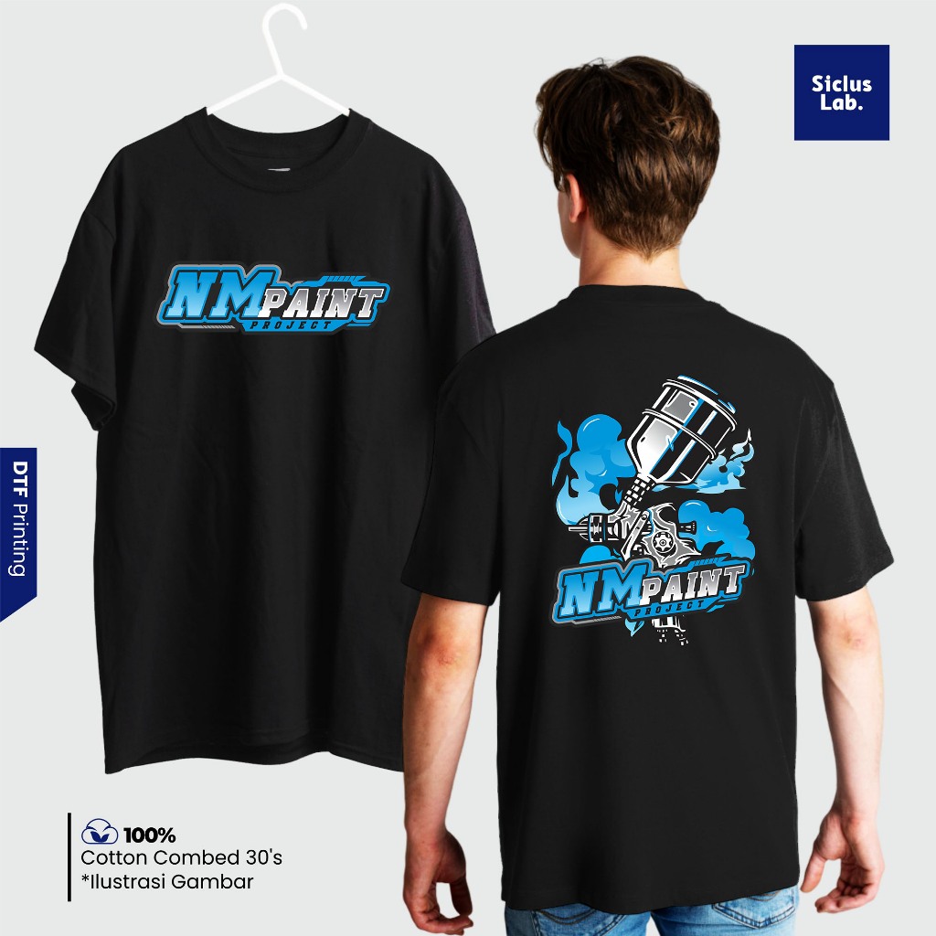 Kaos Distro Pria Motif Spray Gun NM Paint Project - Baju Tukang Cat  Painter Airbrush Cotton Combed 