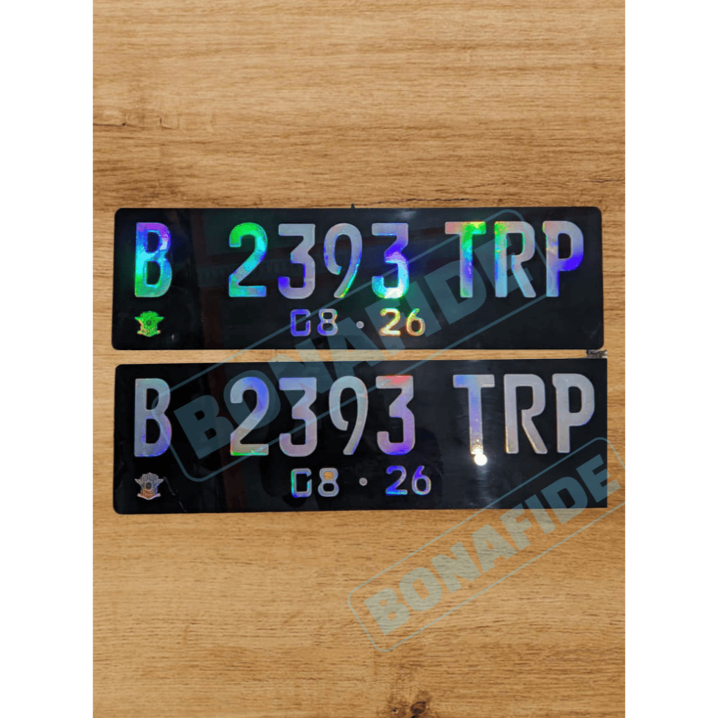 PLAT AKRILIK HOLOGRAM UNTUK MOBIL STIKER REFLEKTIF