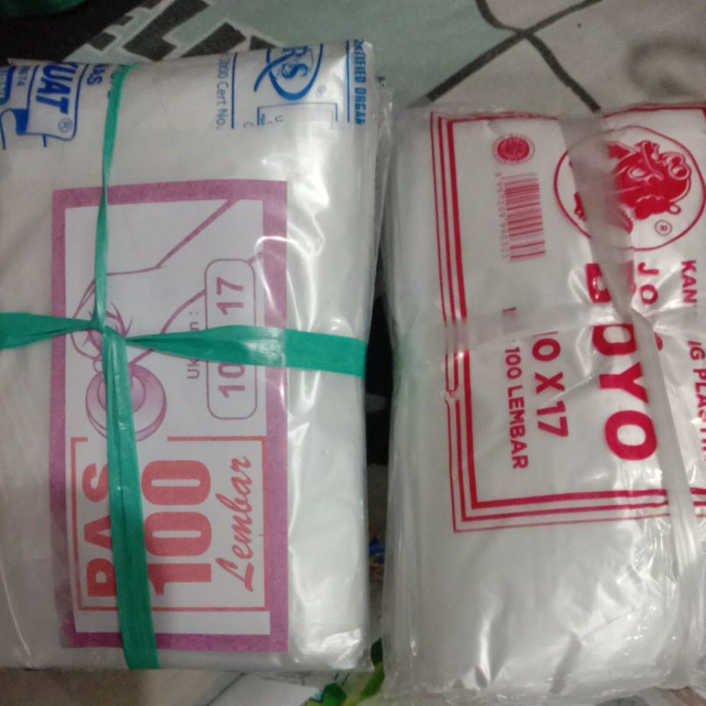Plastik HD 10x17 , 1/4 kg, isi 5 per ikat murah habisin stock