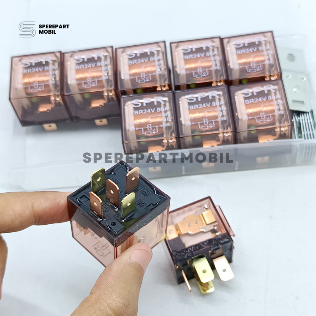 (Jual Per 1 Pcs) Relay Klakson / Relay Transparant 12V dan 24V   Kaki 5  80A