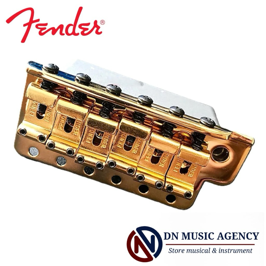 Tremolo Fender Stratocaster American Vintage Left Hand Gold Original Bridge Gitar Tremolo Kidal
