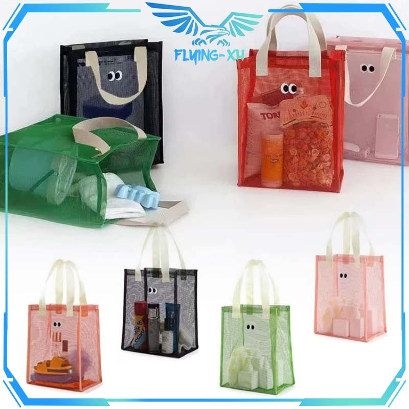 Tas Jaring Renang Motif Lucu Tas Jaring Tote Bag Totebag Jaring Tas Jaring Pantai Mesh Bag Renang To