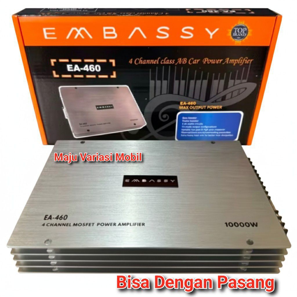 POWER EMBASSY EA 460 POWER AMPLIFIER MOBIL 4 CHANNEL EMBASSY EA-460