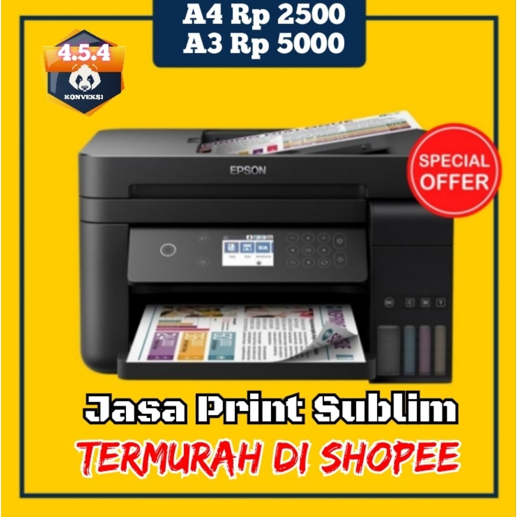 TERMURAH Jasa Cetak Print Kertas SUBLIM A3 dan A4