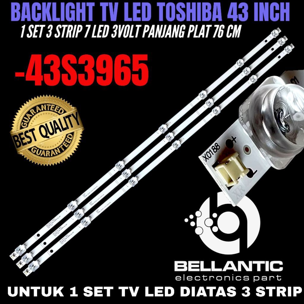 BACKLIGHT TV LED TOSHIBA 43 INCH 43S3965 BACKLIGHT TV TOSHIBA 43 INCH