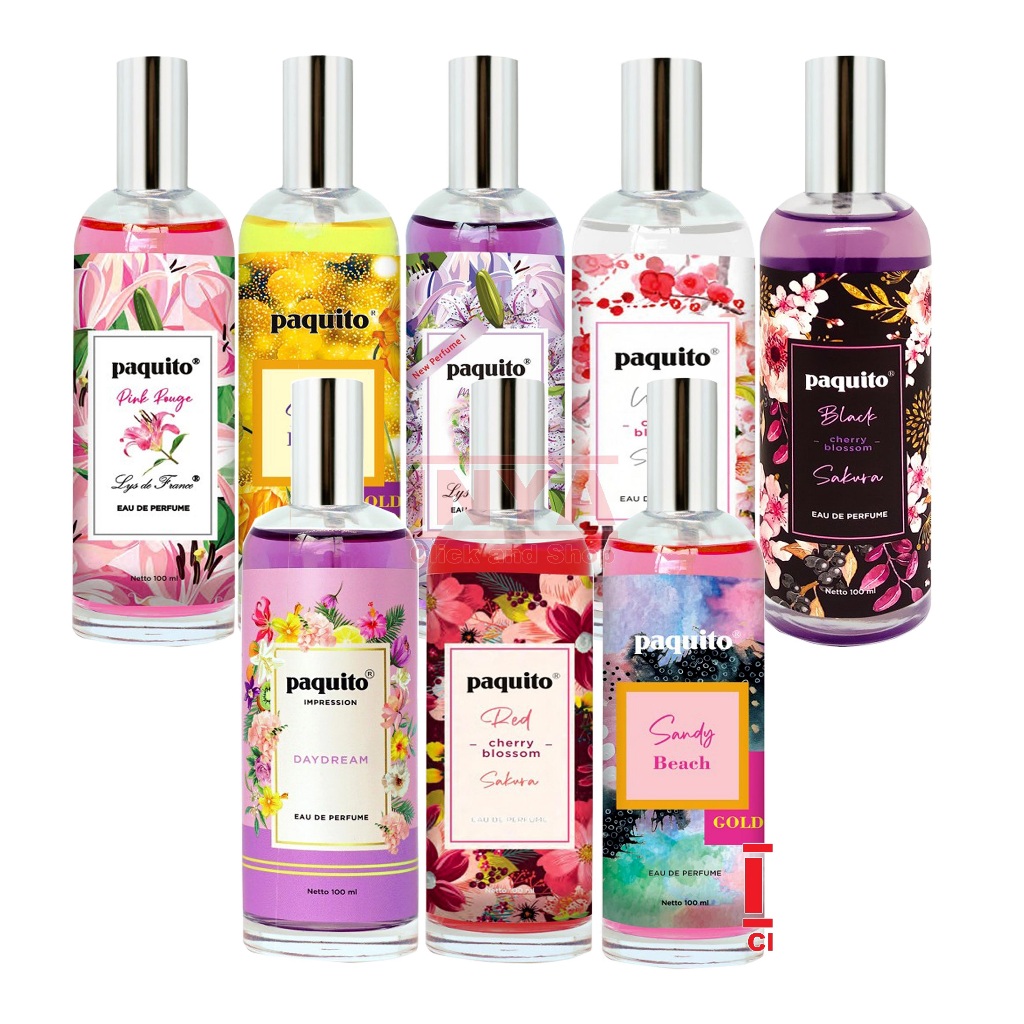 Parfum / Eau De Perfume Paquito 100 Ml Cup of Zen, French Vanilla, Musk Noir, Red Carat, Red Sakura,