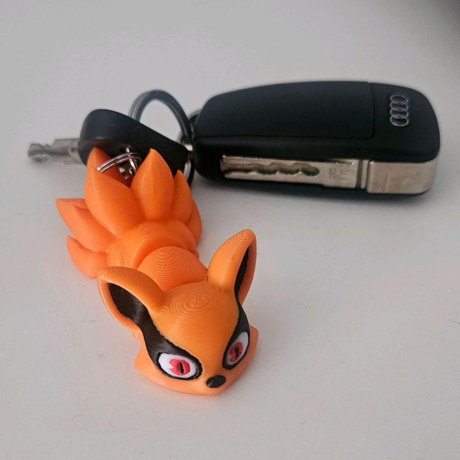 [PROMO BUY2 GET1 GACHA] Ganci keychain kurama kyubi naruto biju ekor sembilan 3D print gantungan kun