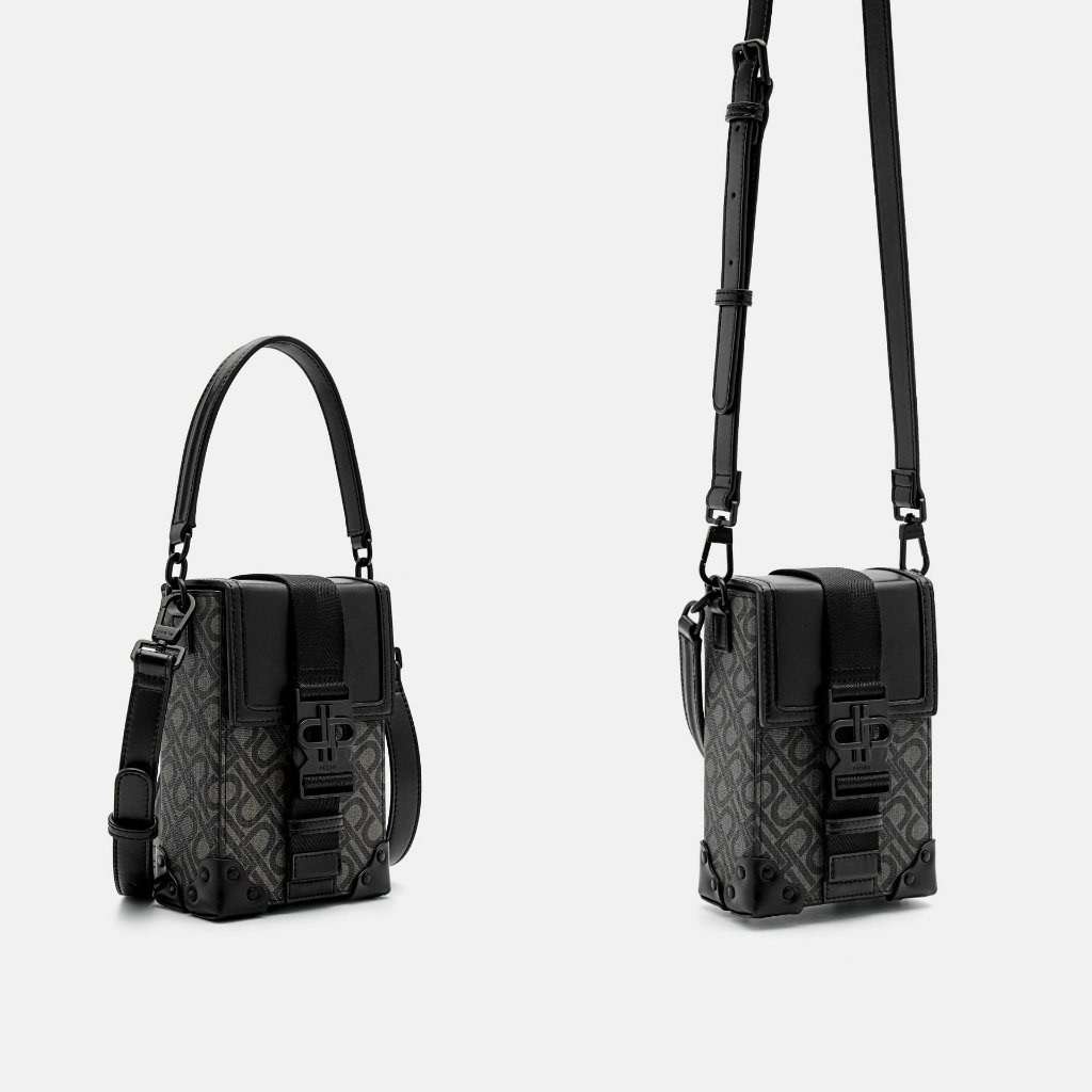 Tas Pria Pedro Original Icon Mini Boxy Sling Bag Tex Crossbody Man Bag Cowok Tas Selempang Boxy Calf