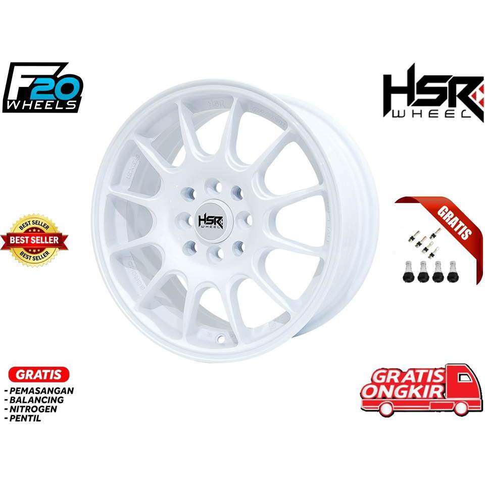 VELG KEREN WARNA PUTIH RING 15 HSR WHEEL TALIBAU COCOK UNTUK CALYA SIGRA DLL