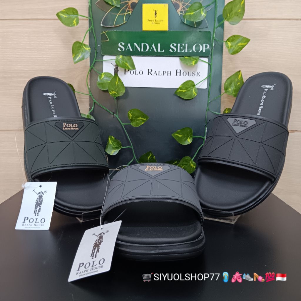 [Bisa COD/100% Original/Art GALLARDO 01] Sandal Pria POLO RALPH HOUSE/Sandal Casual Pria/Sandal Slid