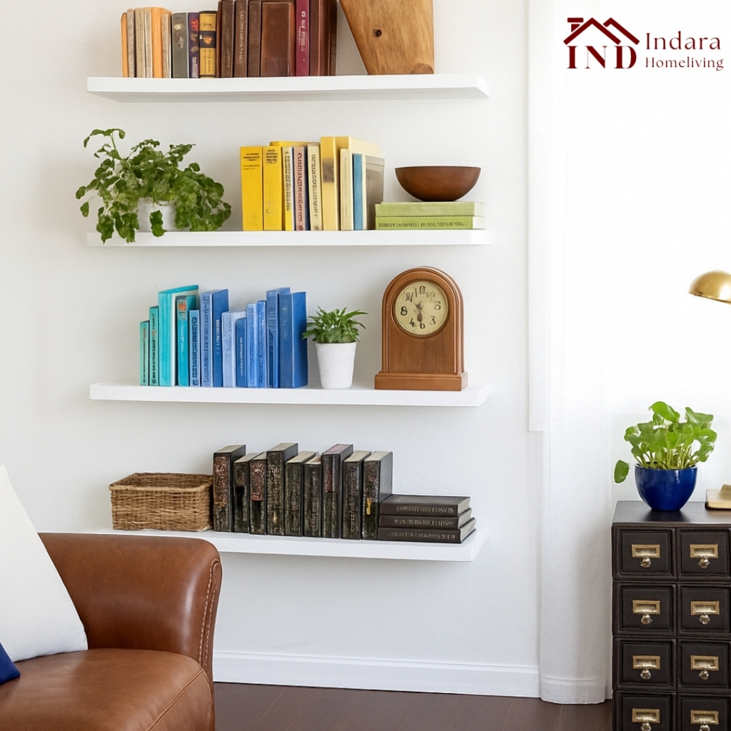 INDARA Ambalan Rak Dinding Tanpa Bor Minimalis Panjang 60 cm Rak Dinding Ambalan Aesthetic Hiasan Di