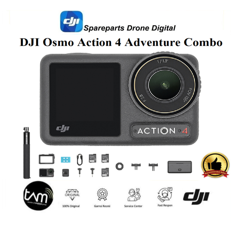 DJI Osmo Action 4 Adventure Combo Garansi TAM - DJI Osmo Action 4 Adventure Combo Garansi TAM Origin