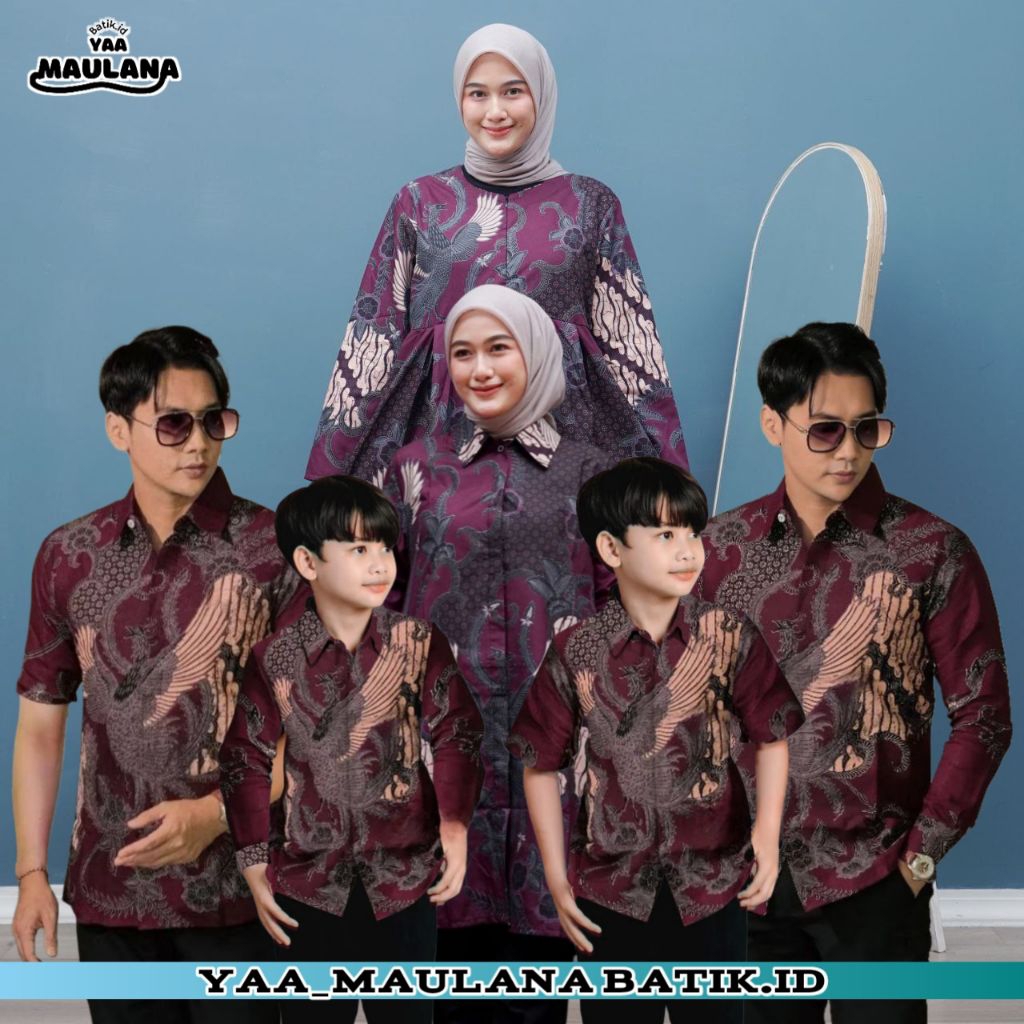 Terlaris couple batik keluarga || couple ayah bunda dan anak || seragam batik keluarga || batik mode
