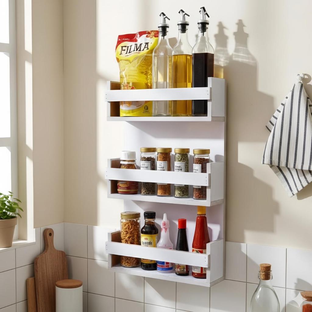 [COD] RAK BUMBU DAPUR GANTUNG BAHAN KAYU BERKUALITAS / RAK BUMBU  GANTUNG