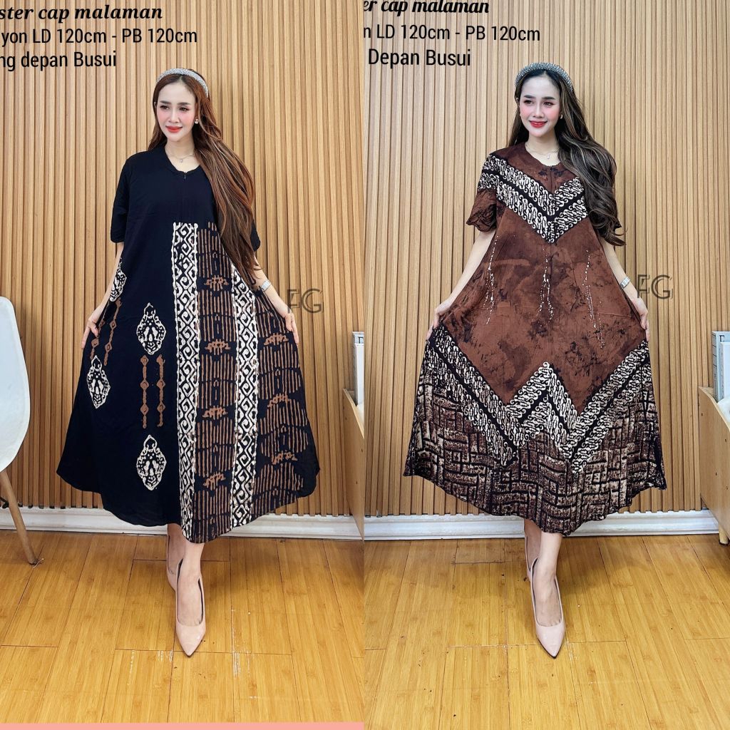 Promo Daster jumbo wanita modern terbaru Twill Rayon Super Premium original viral lengan pendek Bati