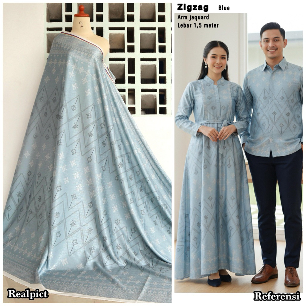 Kain jaguard silk bahan baju gamis wanita motif embos / kain gamis jaguard embos motif bunga pinggir