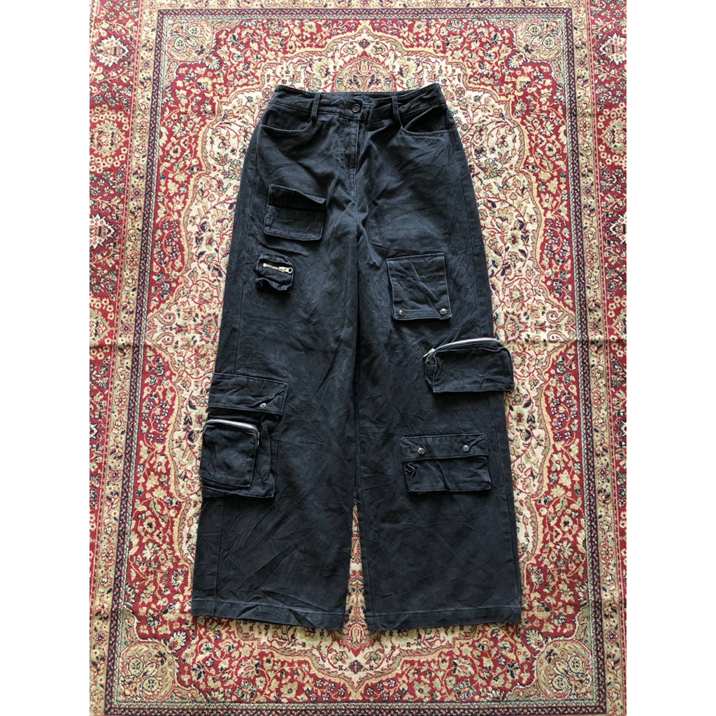 Celana Loerails multipocket wide pants Vintage Multi pocket tactical pants HH089