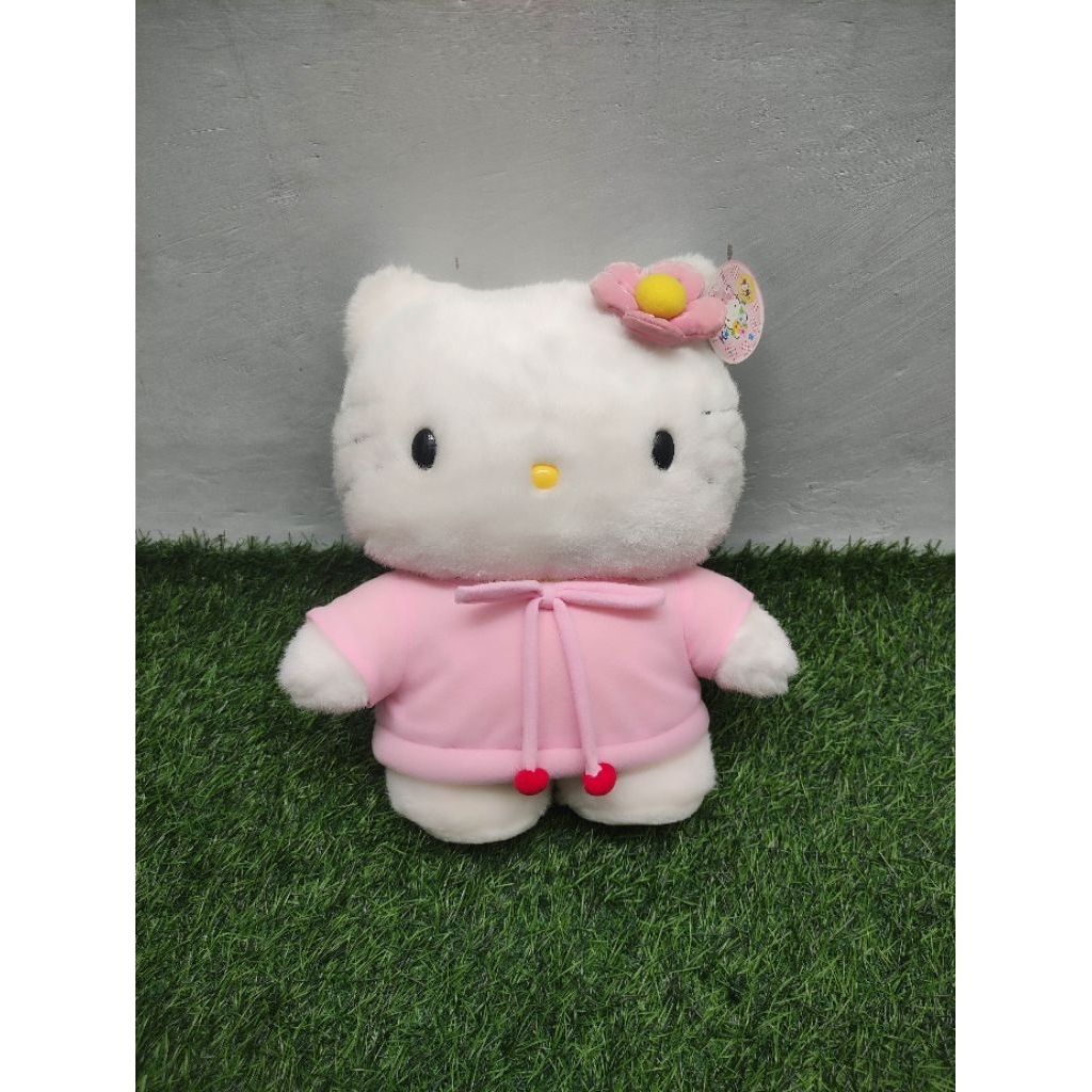 Boneka hello kitty besar vintage klasik kostum pink original sanrio new tag