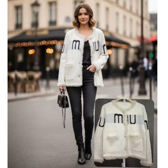 CARDIGAN TWEED MIU MIU BKK GEMBUL