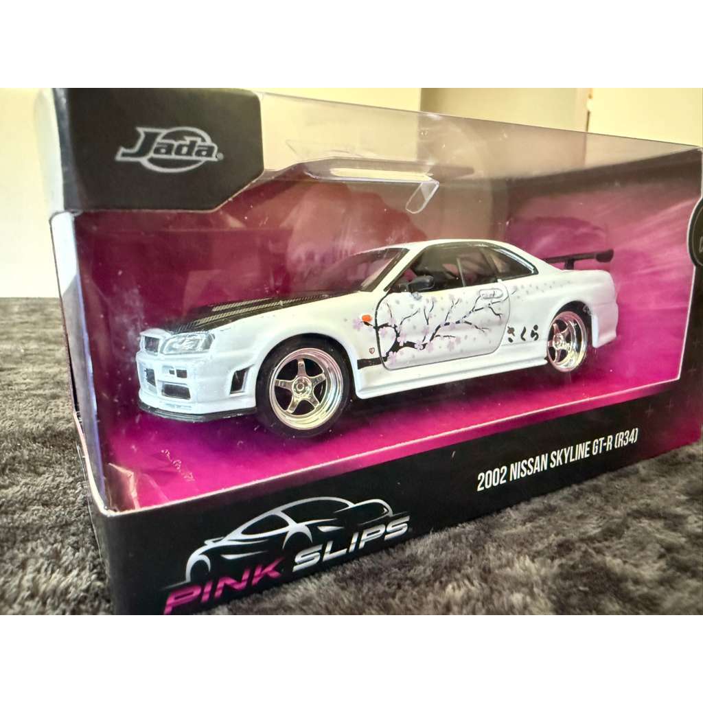 Diecast Nissan Skyline GT-R R34 Jada Pink Slips 2002