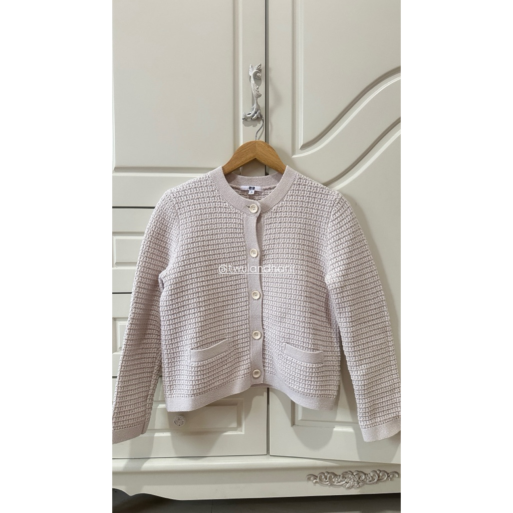 Uniqlo - Knitted Short Jacket (Cream)
