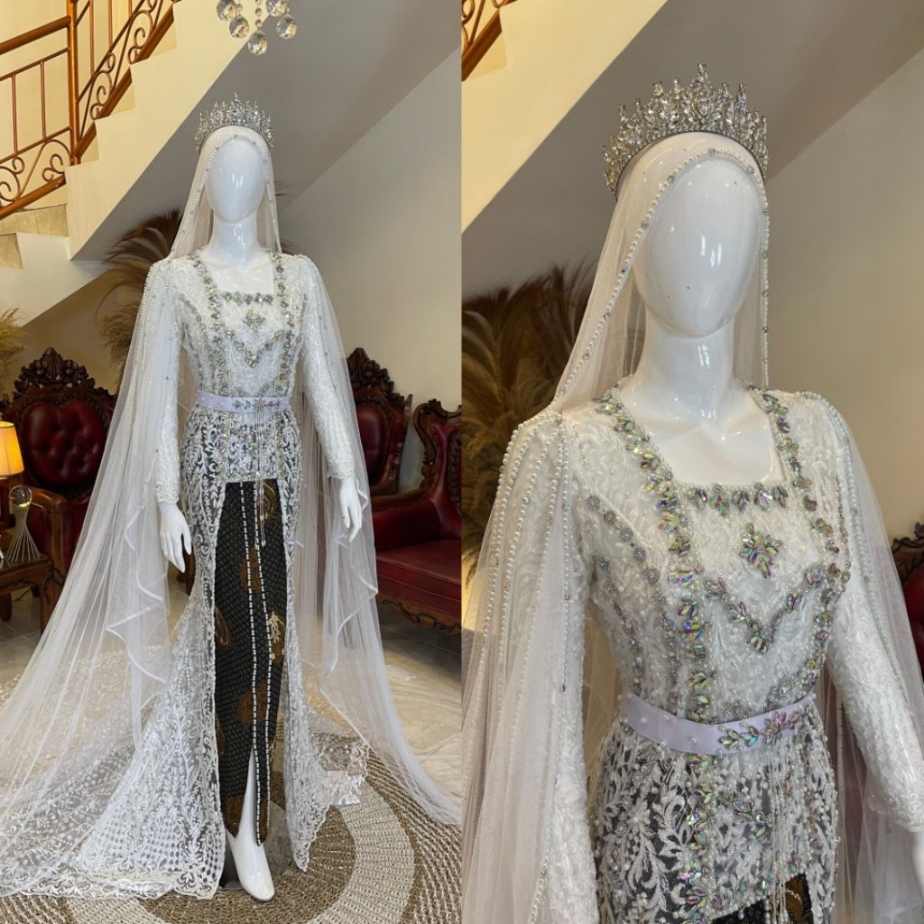 Kebaya pengantin akad | Kebaya pengantin akad full payet | kebaya pengantin akad putih