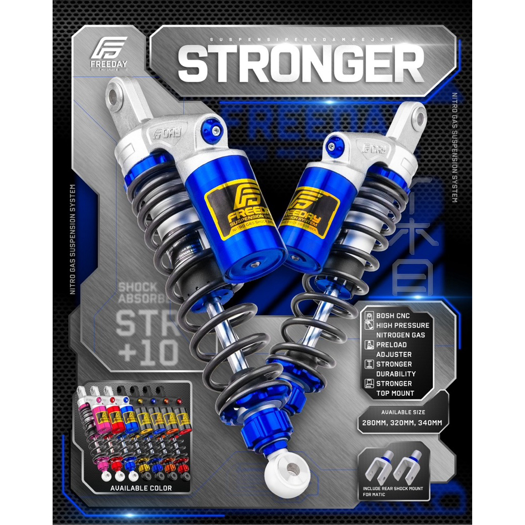 SHOCKBREAKER FREEDAY MODEL RCB SHOCK SKOK SOK TABUNG ATAS FREEDAY MODEL RCB UKURAN 28 32 280MM 320MM