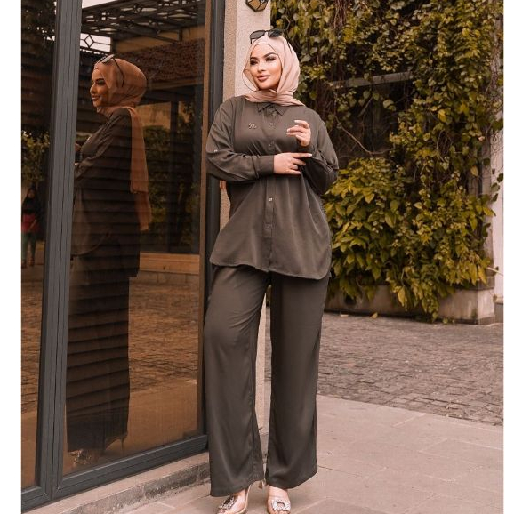 CKL MAWA ONESET TWILL PREMIUM RAYON ADEM SETELAN WANITA CASUAL BASIC POLOS