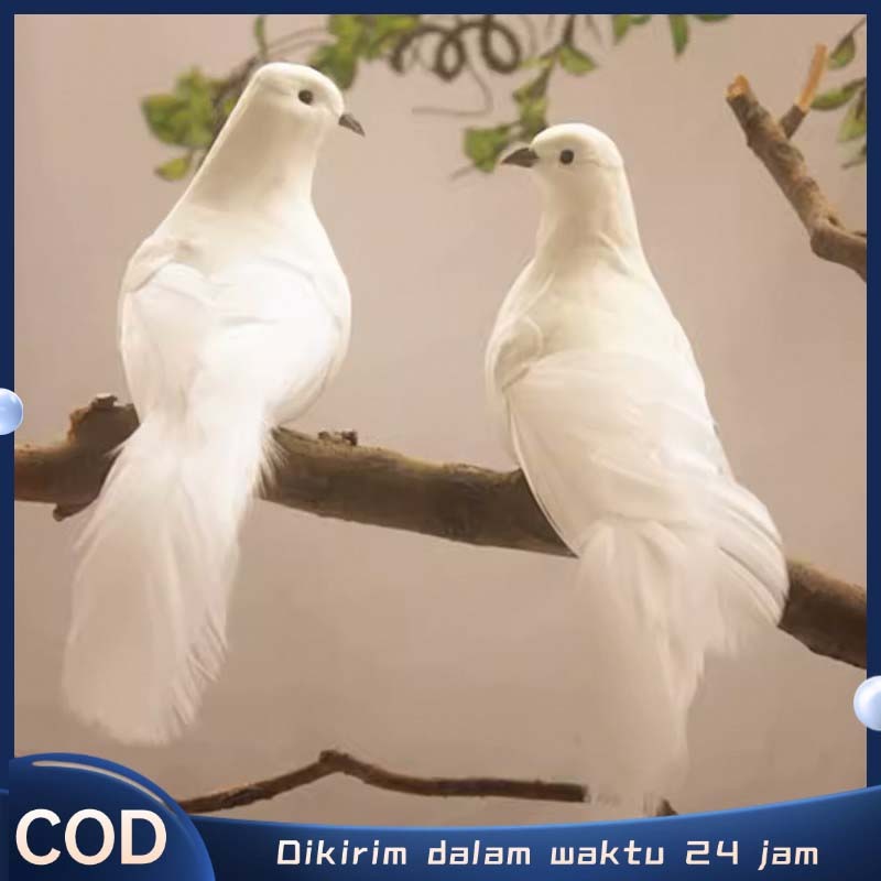 12cm Burung Hias Miniatur Burung Merpati Burung Hiasan Burung Palsu