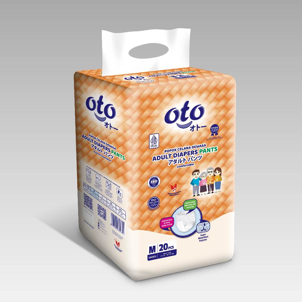 OTO Diapers PANTS / Lampin Popok Dewasa model Celana ukuran M, isi 20 pcs