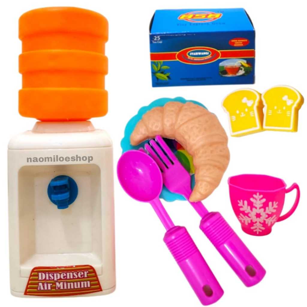 Pink horse Mainan dispenser + Teatime croisant mainan masak masakan anak mainan masakan anak perempu