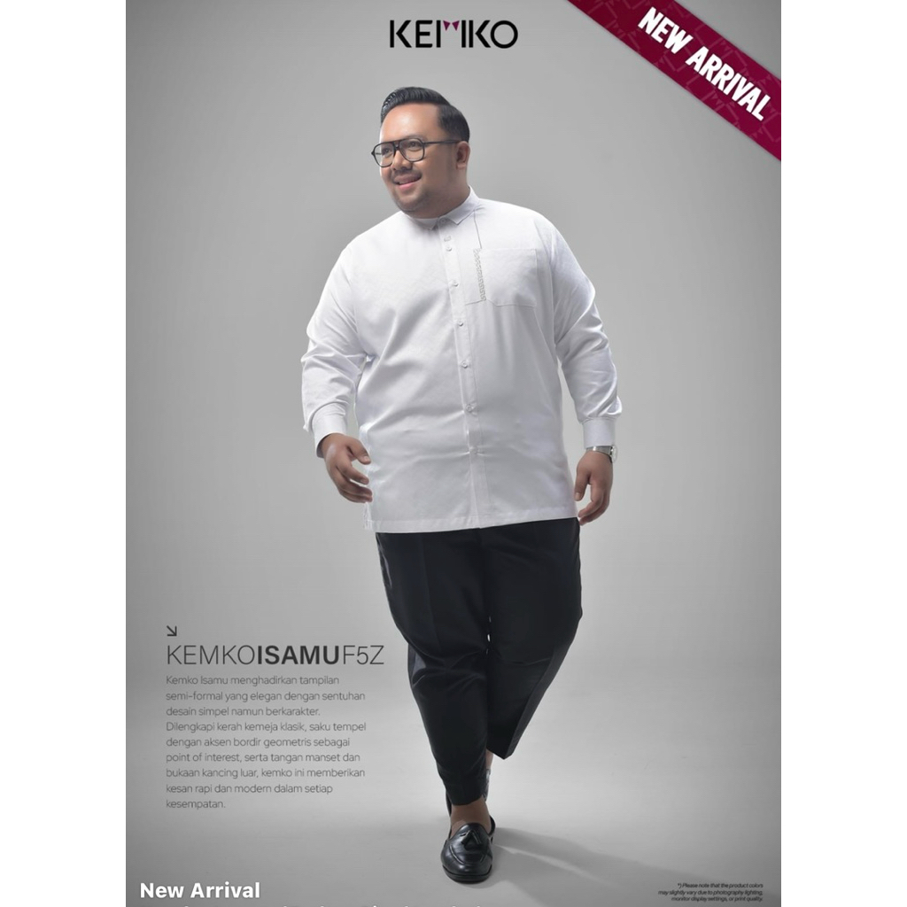 RABBANI ORI - baju koko jumbo KEMKO ISAMU F5Z BLG PUTIH JUMBO