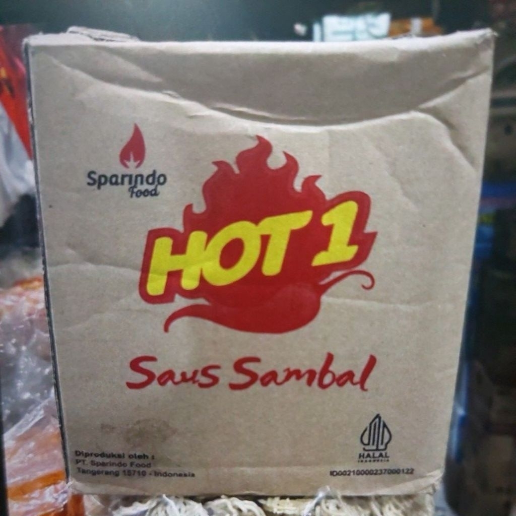 Saus Saos Sambal Hot 1 bantal 1kg (1 dus isi 10)