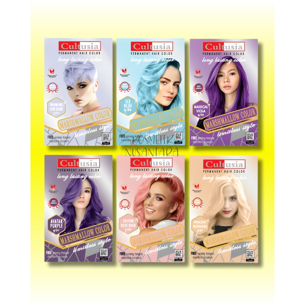 Cultusia Hair Marshmallow Color Series 30ML All Variant - Cat rambut pastel - semir rambut pastel cu