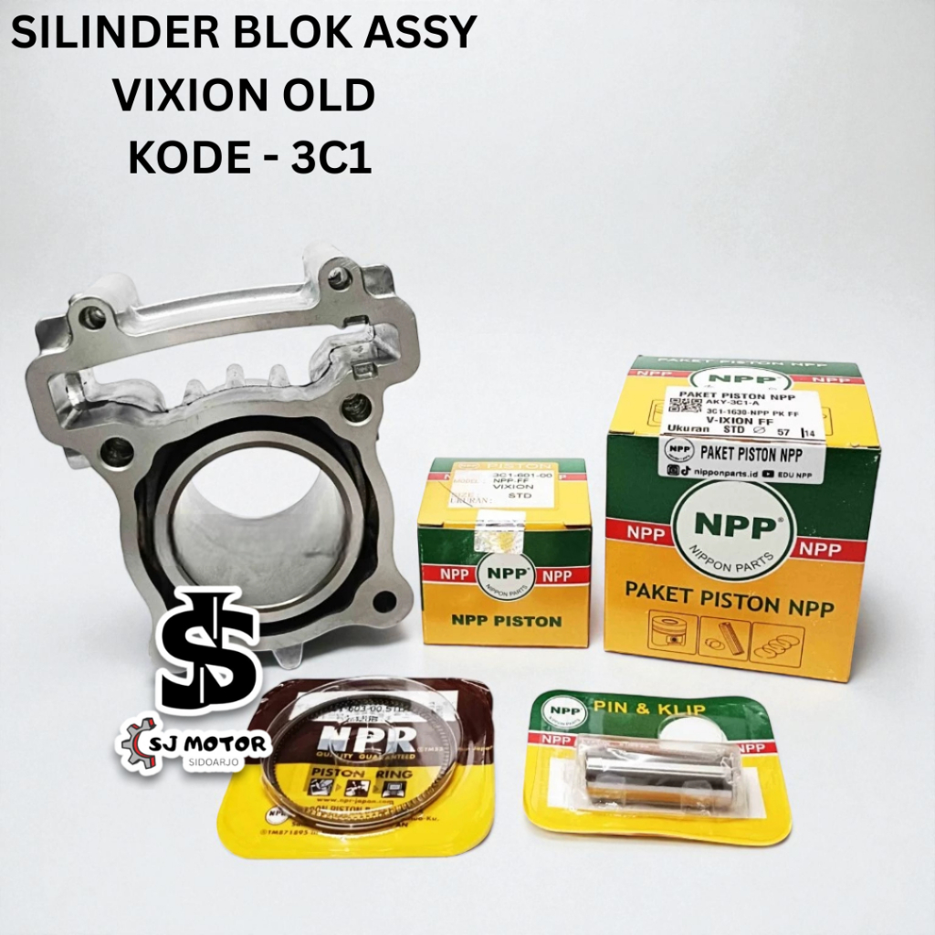 NPP SILINDER BLOK ASSY PAKET PISTON KIT VIXION OLD KODE 3C1