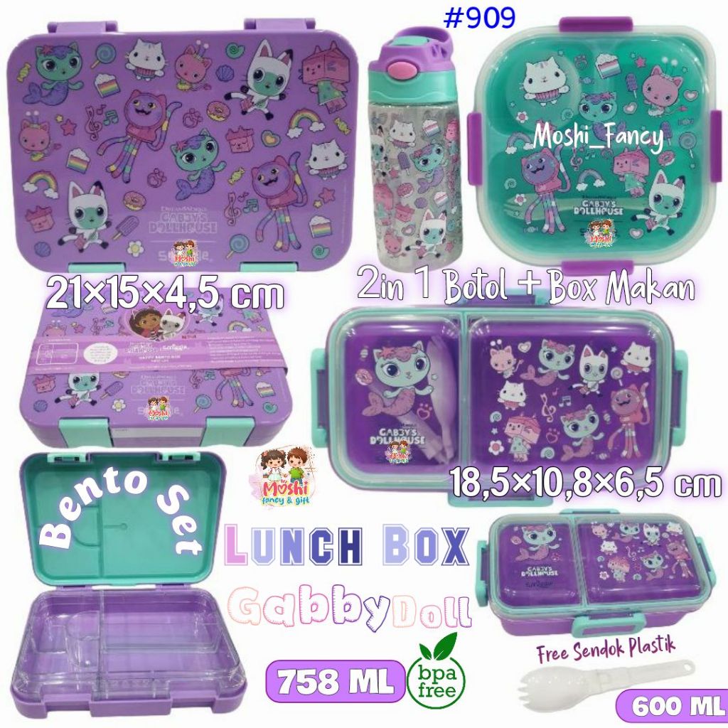 Lunch Box Gabby Dollhouse / Tempat Makan Gabby / Yummy Box Gabby / Box Makan Gabby