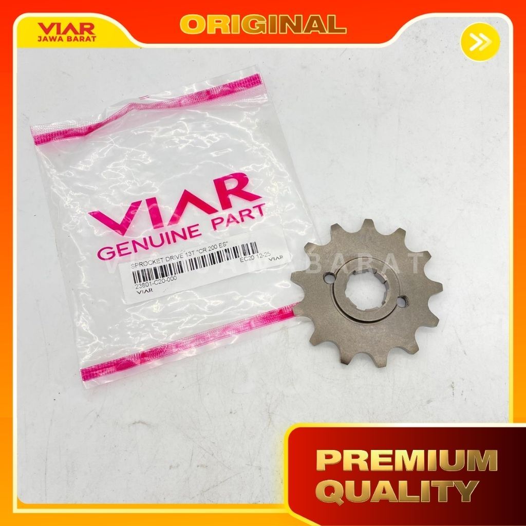 Gear Depan Viar Cross X 200 es 13 T Trail / Gigi Depan Viar Trail Cross X 200 es / Sparepart Motor T