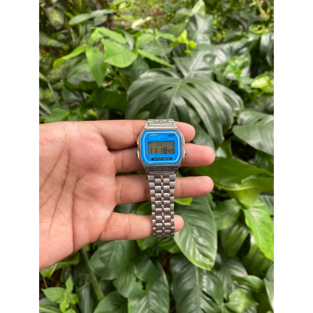 jam casio a159w japan blue