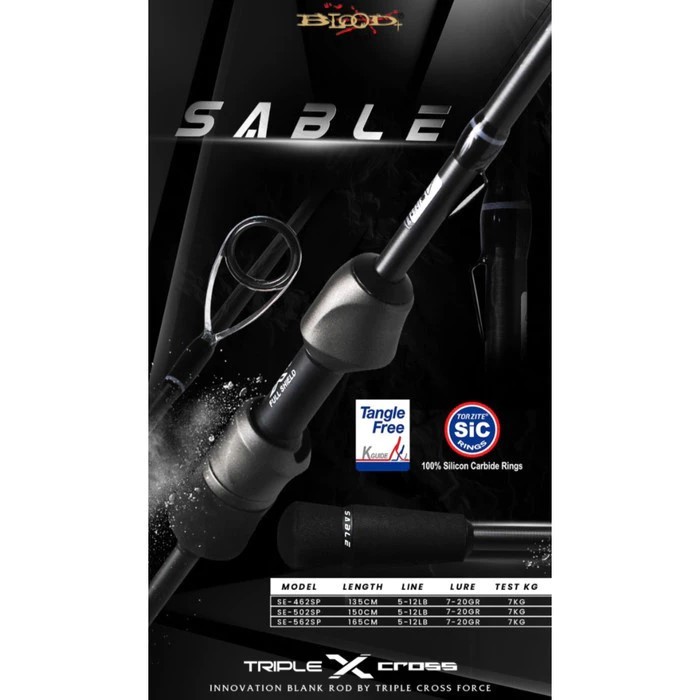 Joran Pancing Blood SABLE 150 165CM Tipe Japan Style