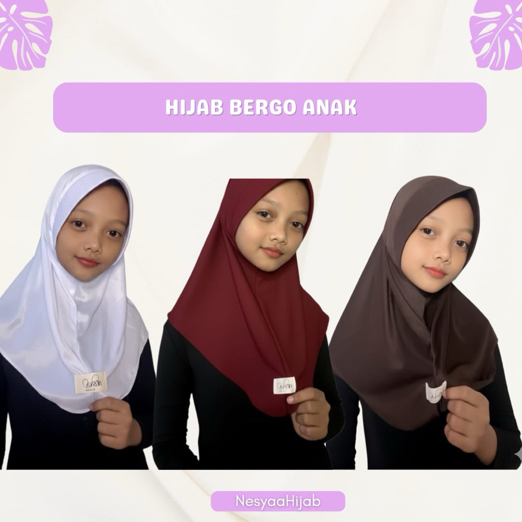 HIJAB BERGO ANAK - HIJAB ANAK SEKOLAH SD