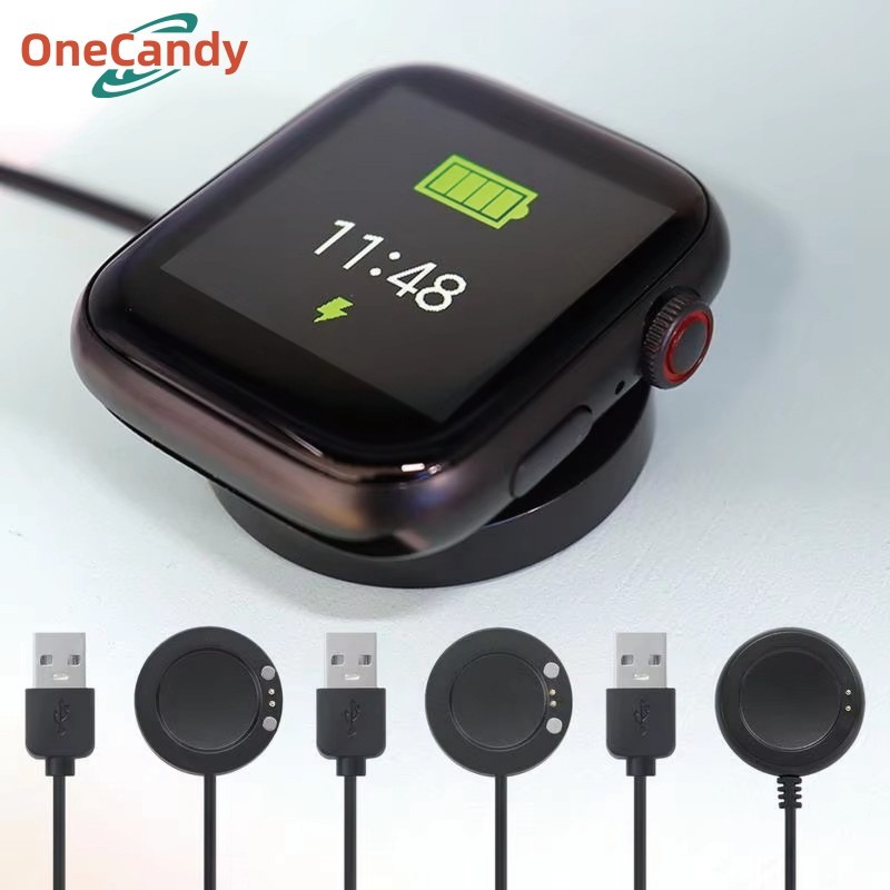 Kabel Charger Smartwatch Hiwatch T500+ Series 7 2 Pin Charger Smart Watch Series 7 Charger Jam Smart