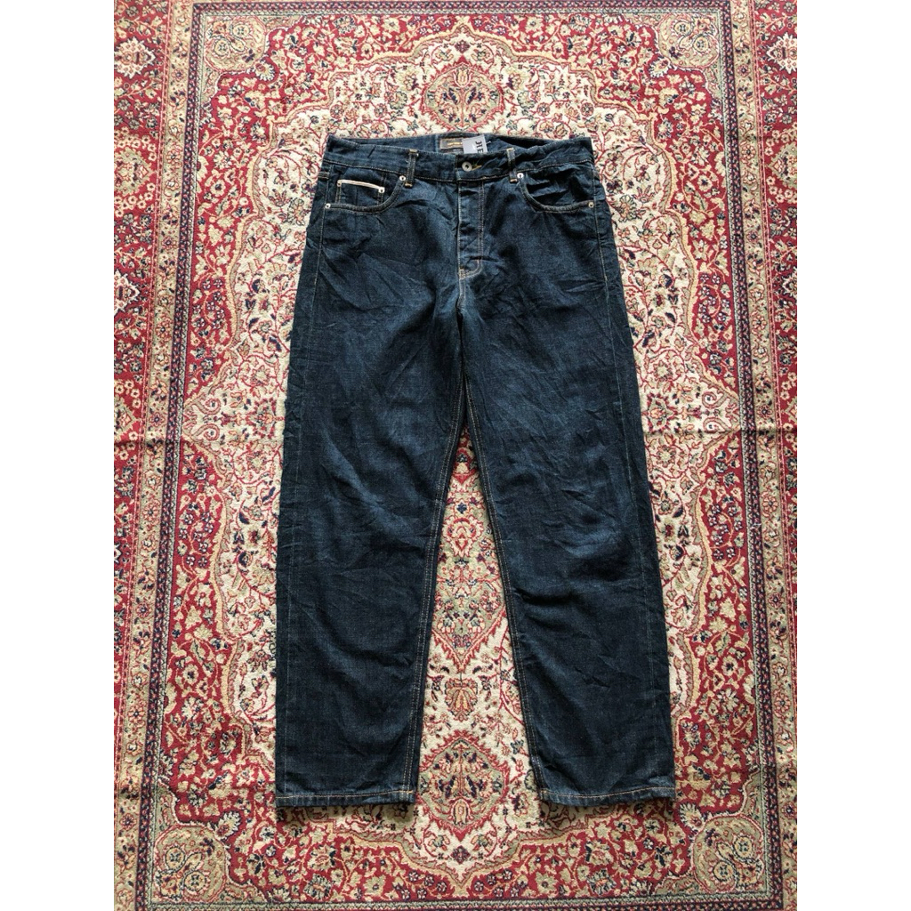Celana Uniform bridge & Co denim selvedge slim straight pants Vintage Denim Selvedge HH100