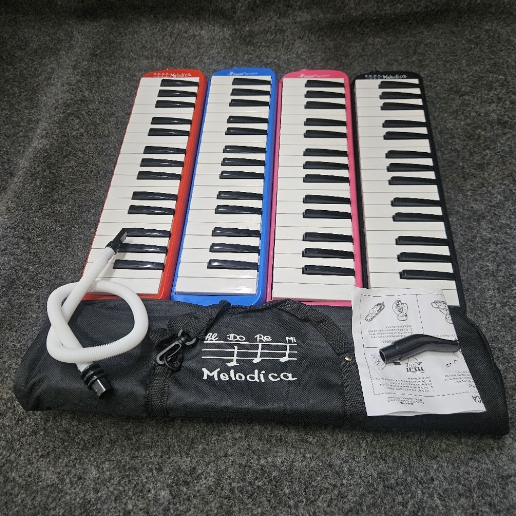 Pianika Original Tas Koper / Pianika Original Tas Kain Merah,Biru,Hitam,Ping