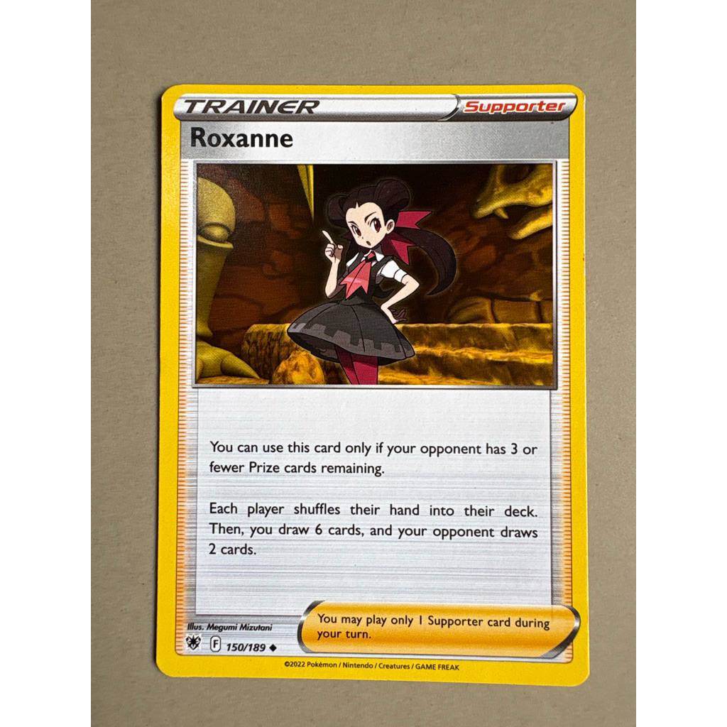 kartu pokemon original common roxanne 150/189