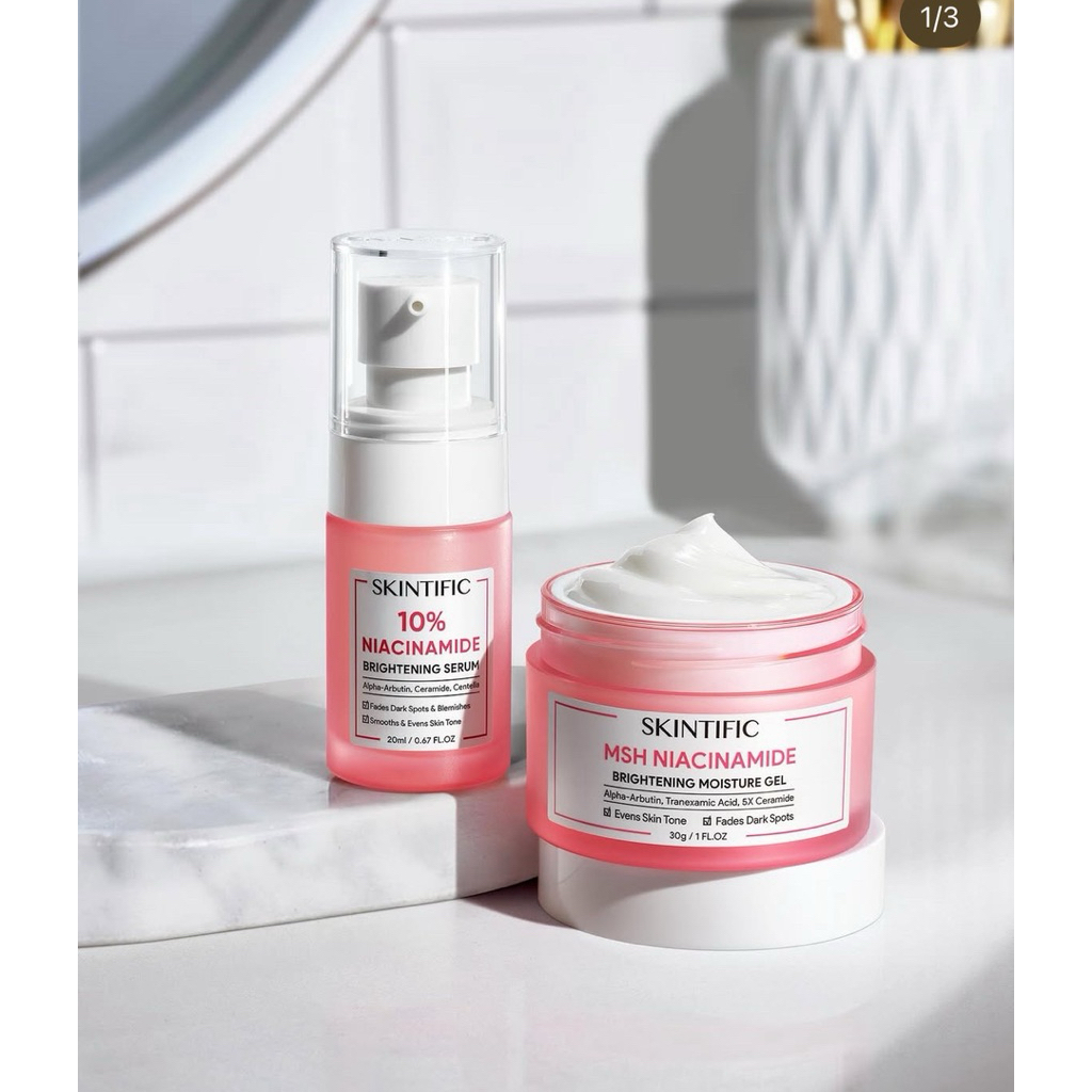 SKINTIFIC - 2pcs Skincare Set | 2IN1 Serum Moisturizer Glowing Brightening